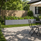 Raised Garden Bed Grey 400 x 40 x 55 cm cold-rolled steel