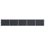 Raised Garden Bed Anthracite 400 x 40 x 55 cm cold-rolled steel - Side View