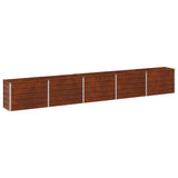 Raised Garden Bed Rusty 400 x 40 x 55 cm corton - Front View