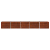 Raised Garden Bed Rusty 400 x 40 x 55 cm corton - Top-Down View