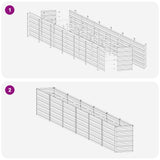 Raised Garden Bed Anthracite 480 x 40 x 55 cm cold-rolled steel - Low Angle