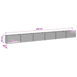 Raised Garden Bed Anthracite 600 x 40 x 55 cm cold-rolled steel - Low Angle