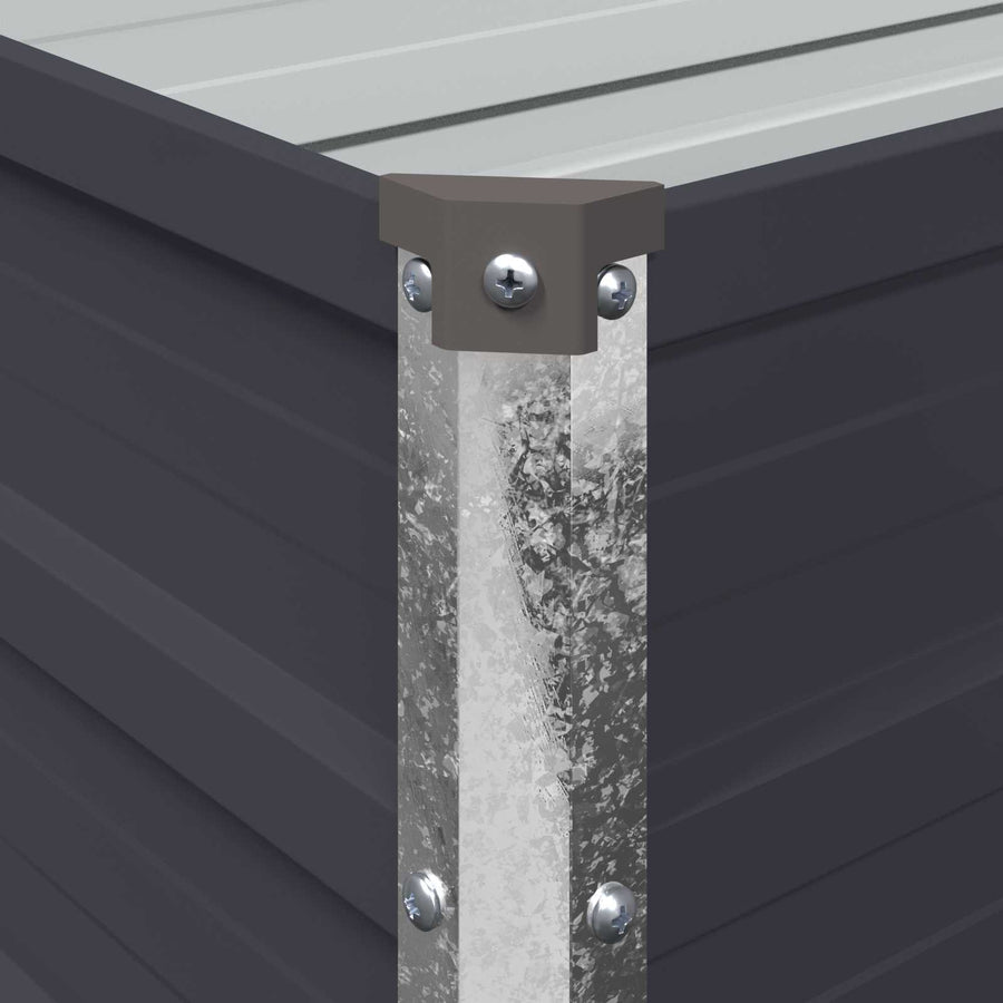 Raised Garden Bed Anthracite 100 x 40 x 24 cm Galvanised Steel