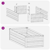 Raised Garden Bed Anthracite 100 x 40 x 24 cm cold-rolled steel - Low Angle
