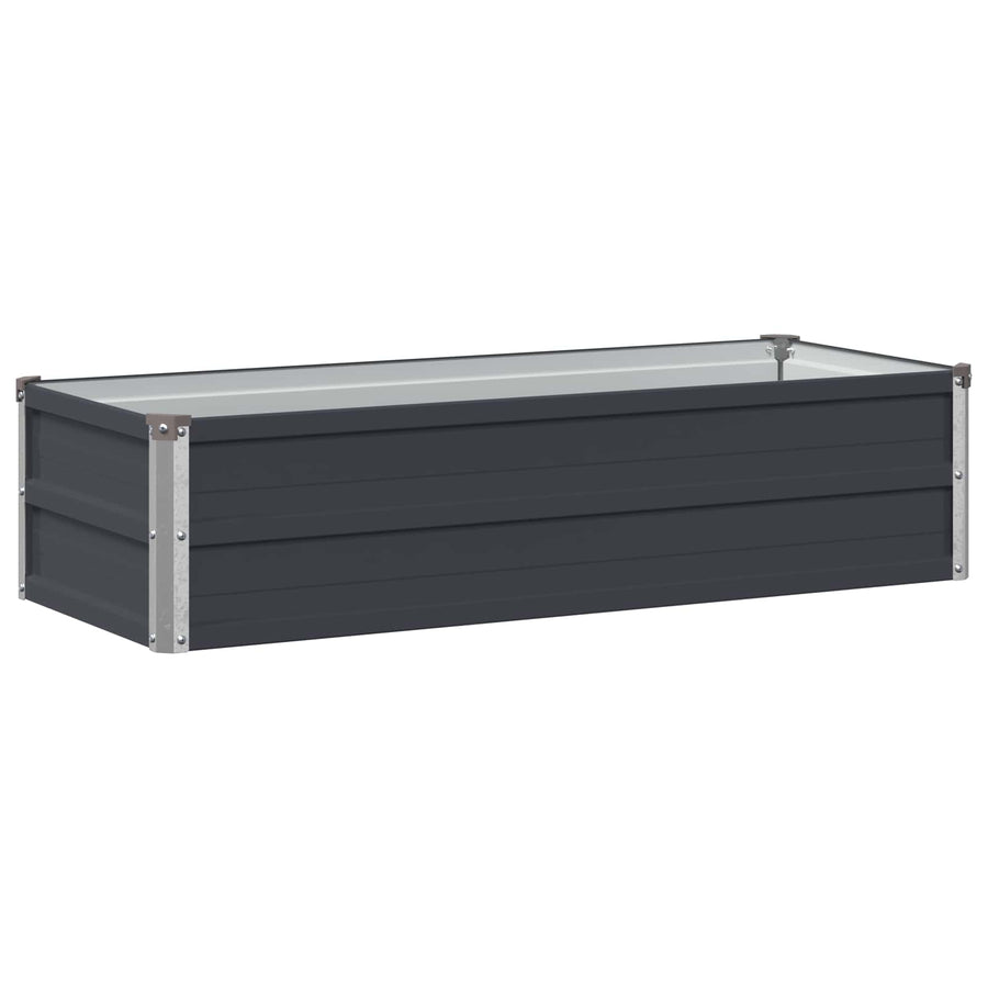 Raised Garden Bed Anthracite 100 x 40 x 24 cm Galvanised Steel