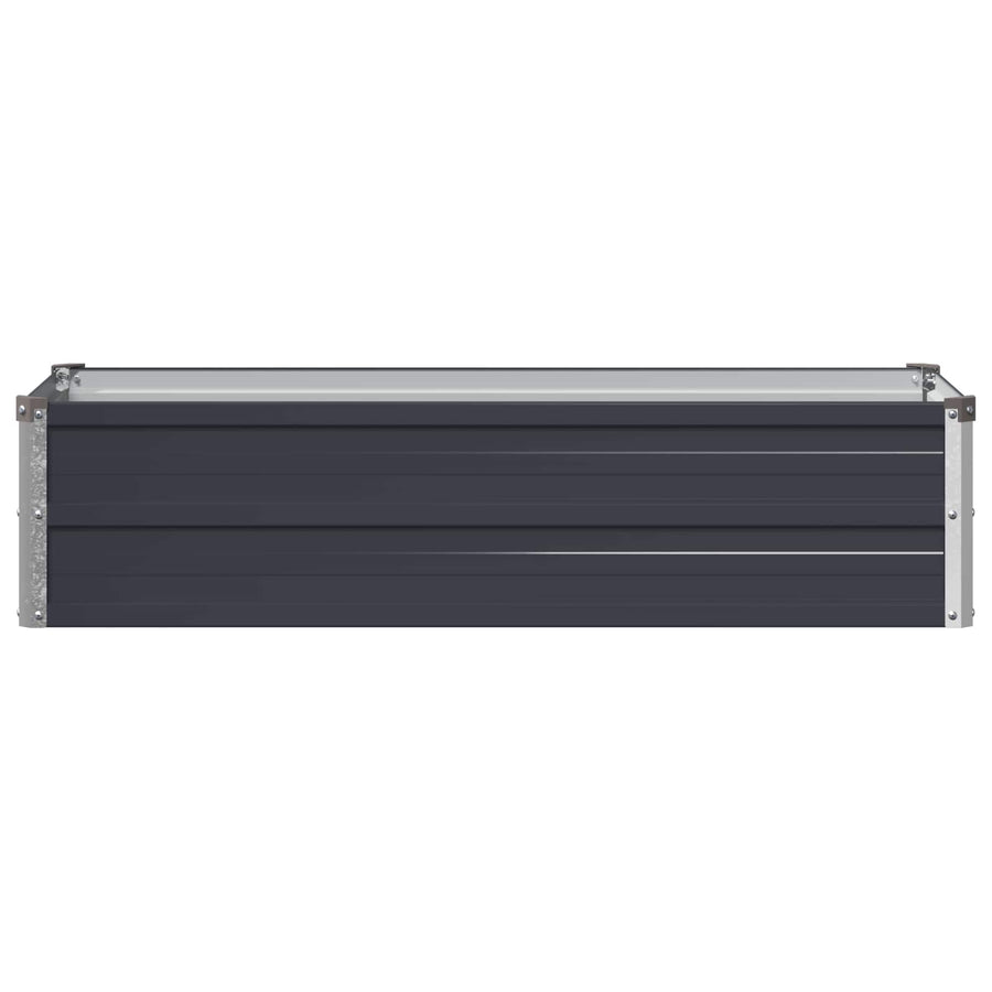 Raised Garden Bed Anthracite 100 x 40 x 24 cm Galvanised Steel