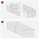 Raised Garden Bed Anthracite 160 x 40 x 24 cm cold-rolled steel - Low Angle