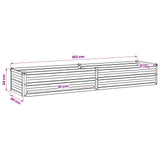 Raised Garden Bed Anthracite 160 x 40 x 24 cm cold-rolled steel - Extra Image