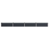 Raised Garden Bed Anthracite 320 x 40 x 24 cm cold-rolled steel - Side View