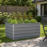 Raised Garden Bed Grey 100 x 80 x 55 cm cold-rolled steel