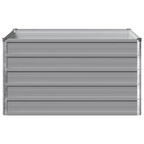 Raised Garden Bed Grey 100 x 80 x 55 cm cold-rolled steel - Side View