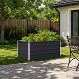 Raised Garden Bed Anthracite 100 x 80 x 55 cm cold-rolled steel