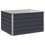 Raised Garden Bed Anthracite 100 x 80 x 55 cm cold-rolled steel - Front View