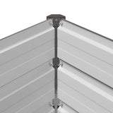 Raised Garden Bed Grey 160 x 80 x 55 cm cold-rolled steel - Close-Up Angle