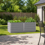 Raised Garden Bed Grey 160 x 80 x 55 cm cold-rolled steel