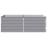 Raised Garden Bed Grey 160 x 80 x 55 cm cold-rolled steel - Side View