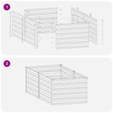 Raised Garden Bed Rusty 160 x 80 x 55 cm corton - Extra Image
