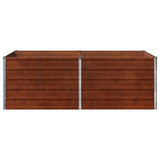 Raised Garden Bed Rusty 160 x 80 x 55 cm corton - Top-Down View