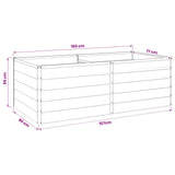 Raised Garden Bed Rusty 160 x 80 x 55 cm corton - Extra Image