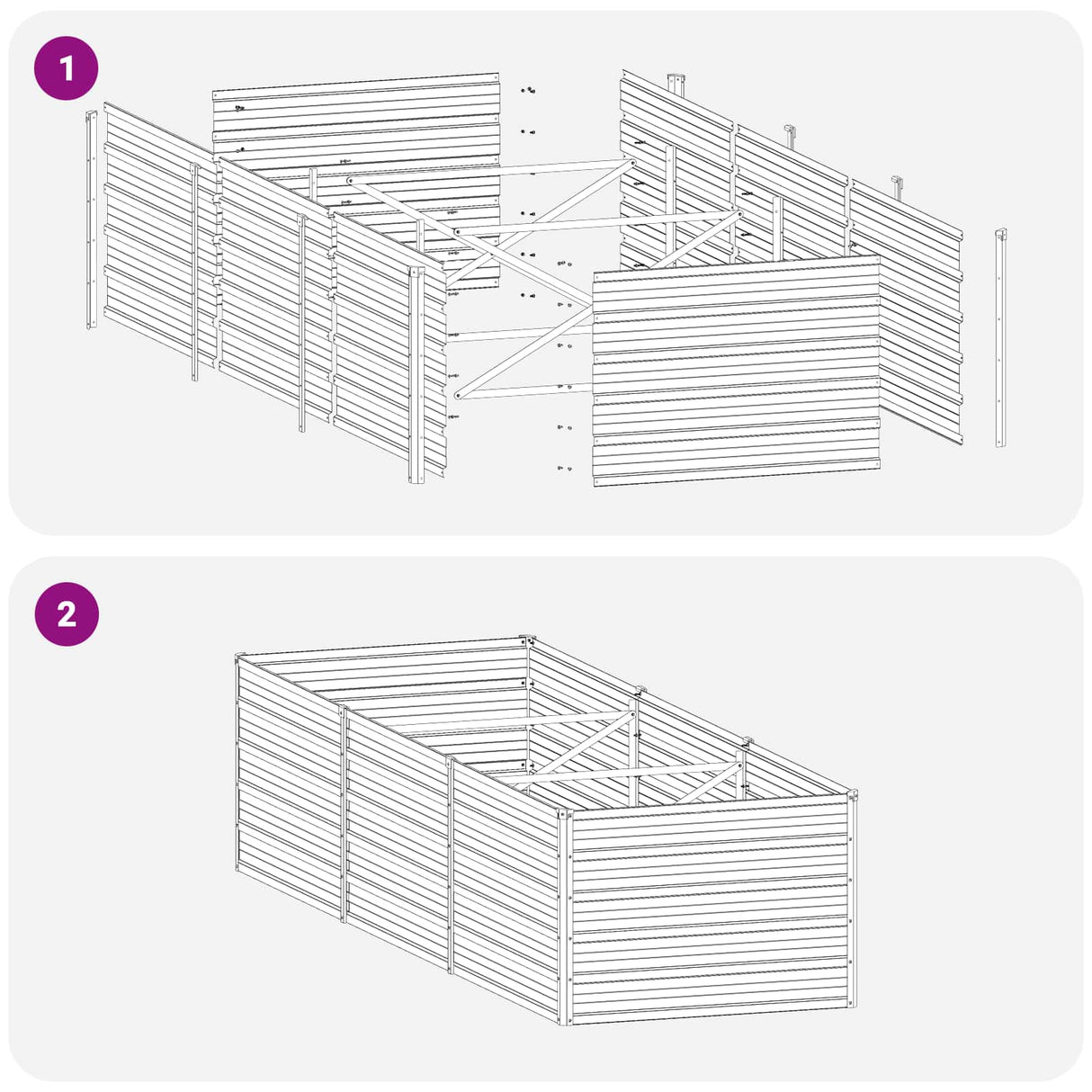 Raised Garden Bed Anthracite 240 x 80 x 55 cm cold-rolled steel