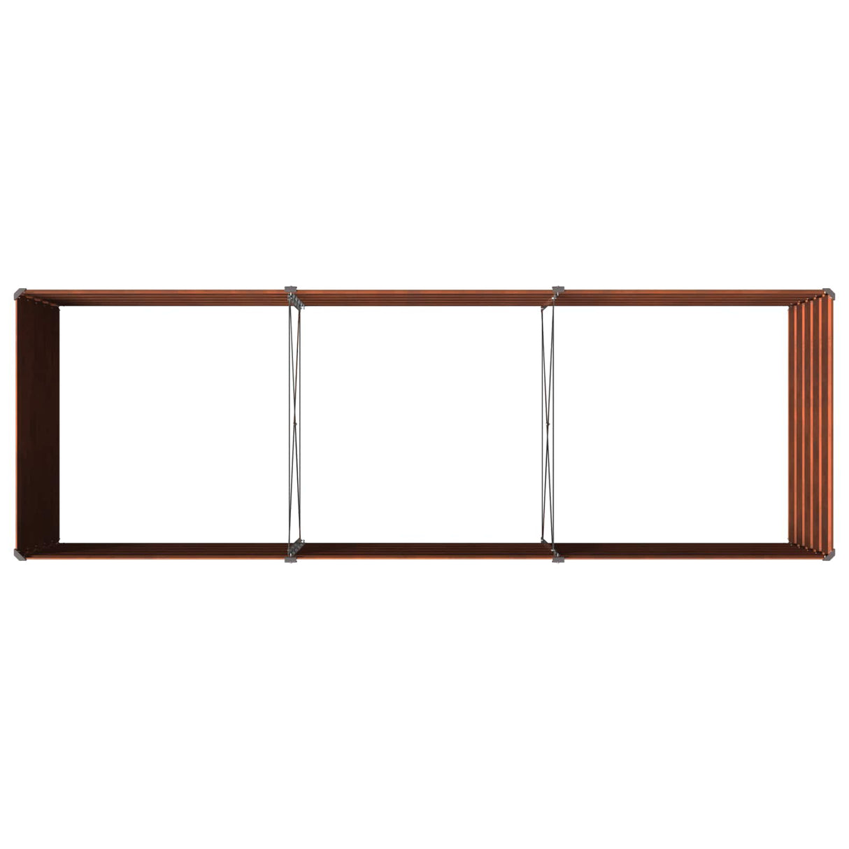 Raised Garden Bed Rusty 240 x 80 x 55 cm corton