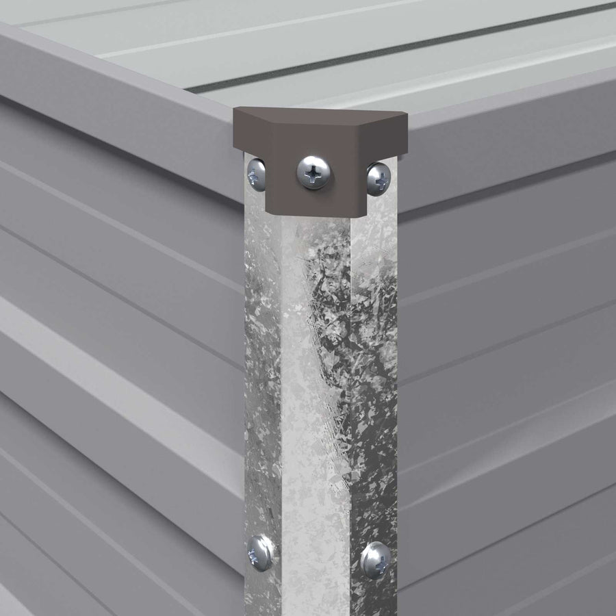 Raised Garden Bed Grey 321 x 80 x 55 cm Galvanised Steel