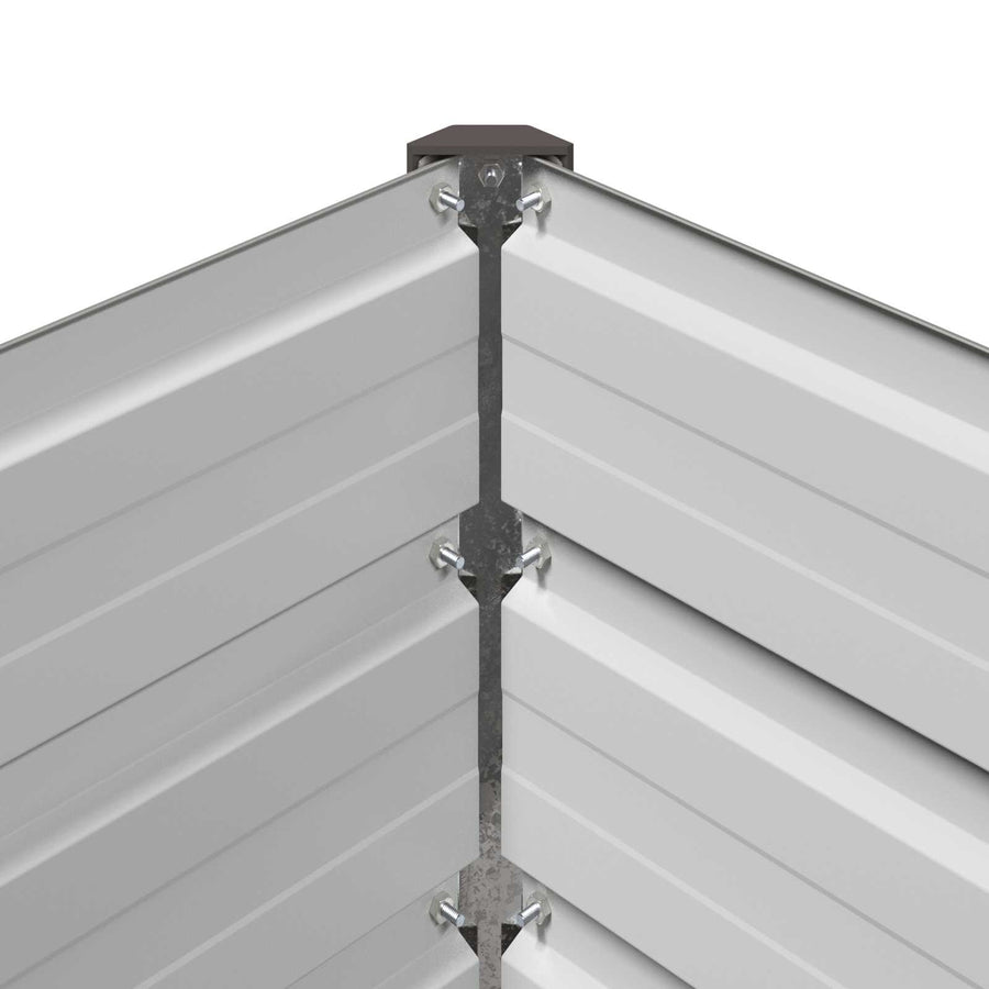Raised Garden Bed Grey 321 x 80 x 55 cm Galvanised Steel