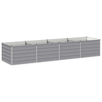 Raised Garden Bed Grey 321 x 80 x 55 cm Galvanised Steel