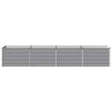 Raised Garden Bed Grey 320 x 80 x 55 cm cold-rolled steel - Side View