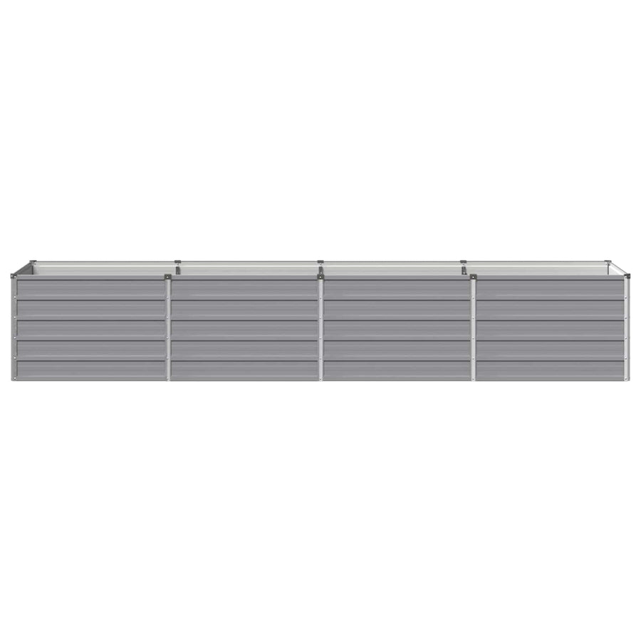 Raised Garden Bed Grey 321 x 80 x 55 cm Galvanised Steel