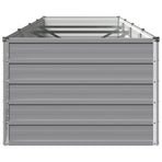 Raised Garden Bed Grey 321 x 80 x 55 cm Galvanised Steel
