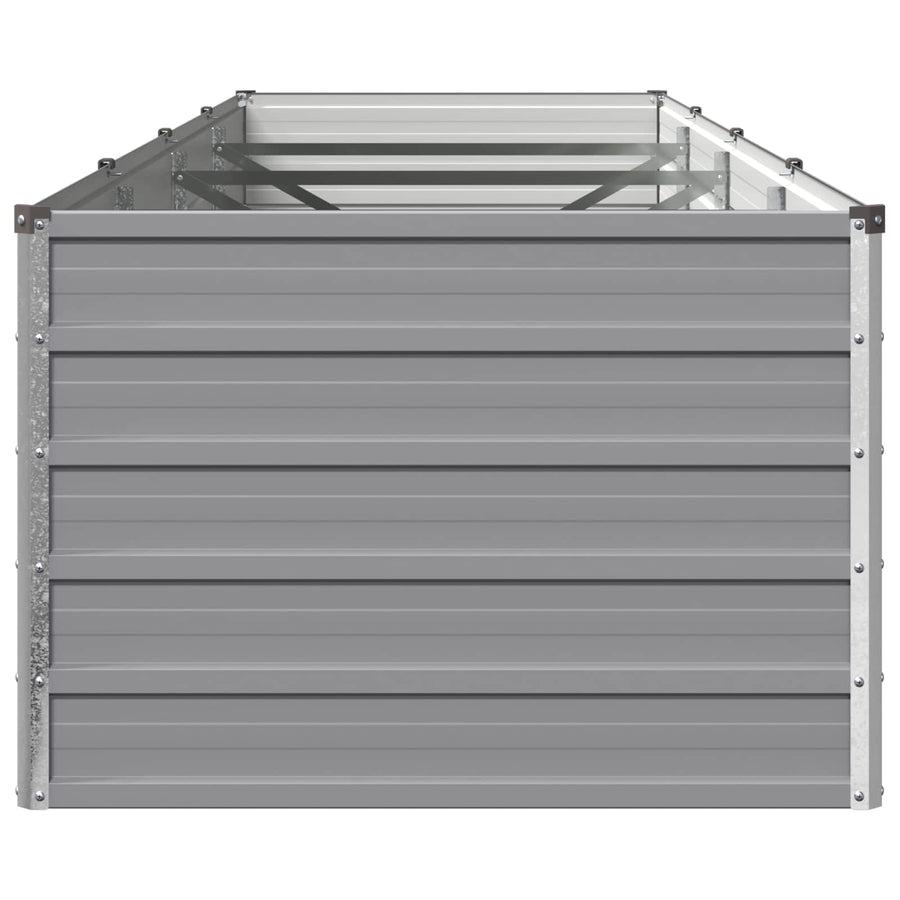 Raised Garden Bed Grey 321 x 80 x 55 cm Galvanised Steel