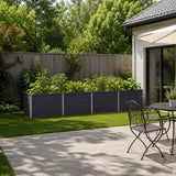 Raised Garden Bed Anthracite 320 x 80 x 55 cm cold-rolled steel