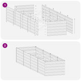 Raised Garden Bed Rusty 320 x 80 x 55 cm corton