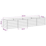 Raised Garden Bed Rusty 320 x 80 x 55 cm corton