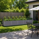 Raised Garden Bed Grey 400 x 80 x 55 cm cold-rolled steel