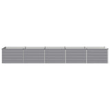Raised Garden Bed Grey 400 x 80 x 55 cm cold-rolled steel