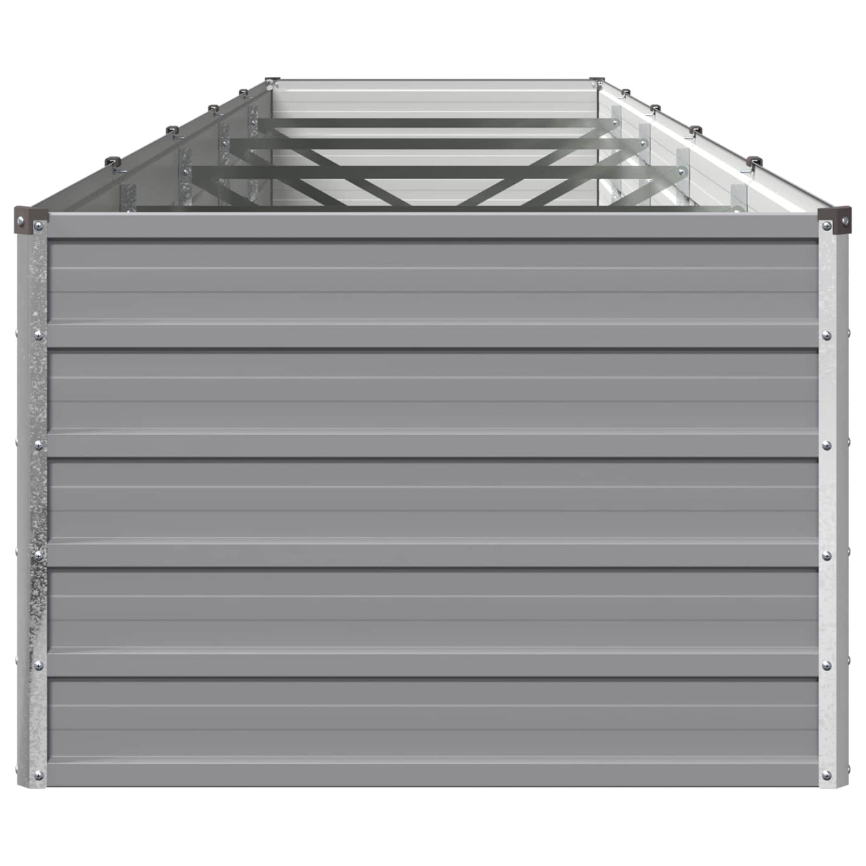 Raised Garden Bed Grey 400 x 80 x 55 cm cold-rolled steel