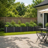 Raised Garden Bed Anthracite 400 x 80 x 55 cm cold-rolled steel