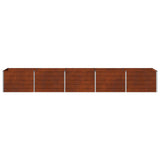 Raised Garden Bed Rusty 400 x 80 x 55 cm corton - Side View