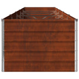 Raised Garden Bed Rusty 400 x 80 x 55 cm corton - Top-Down View