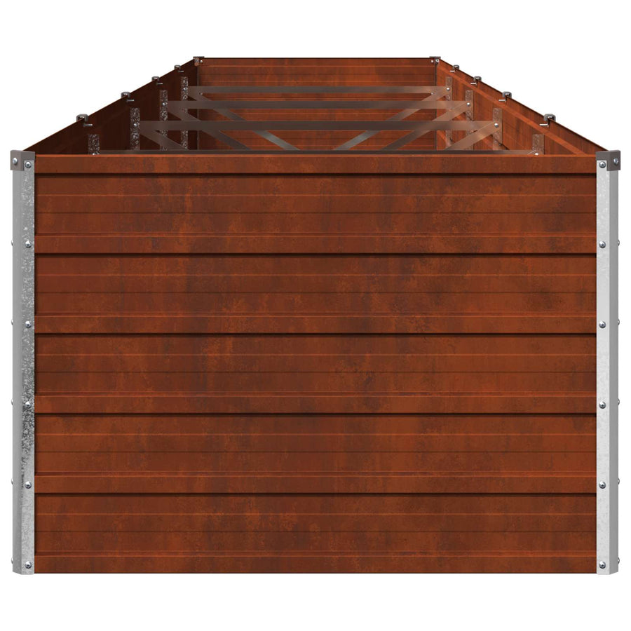 Raised Garden Bed Weathering Steel 400 x 80 x 55 cm