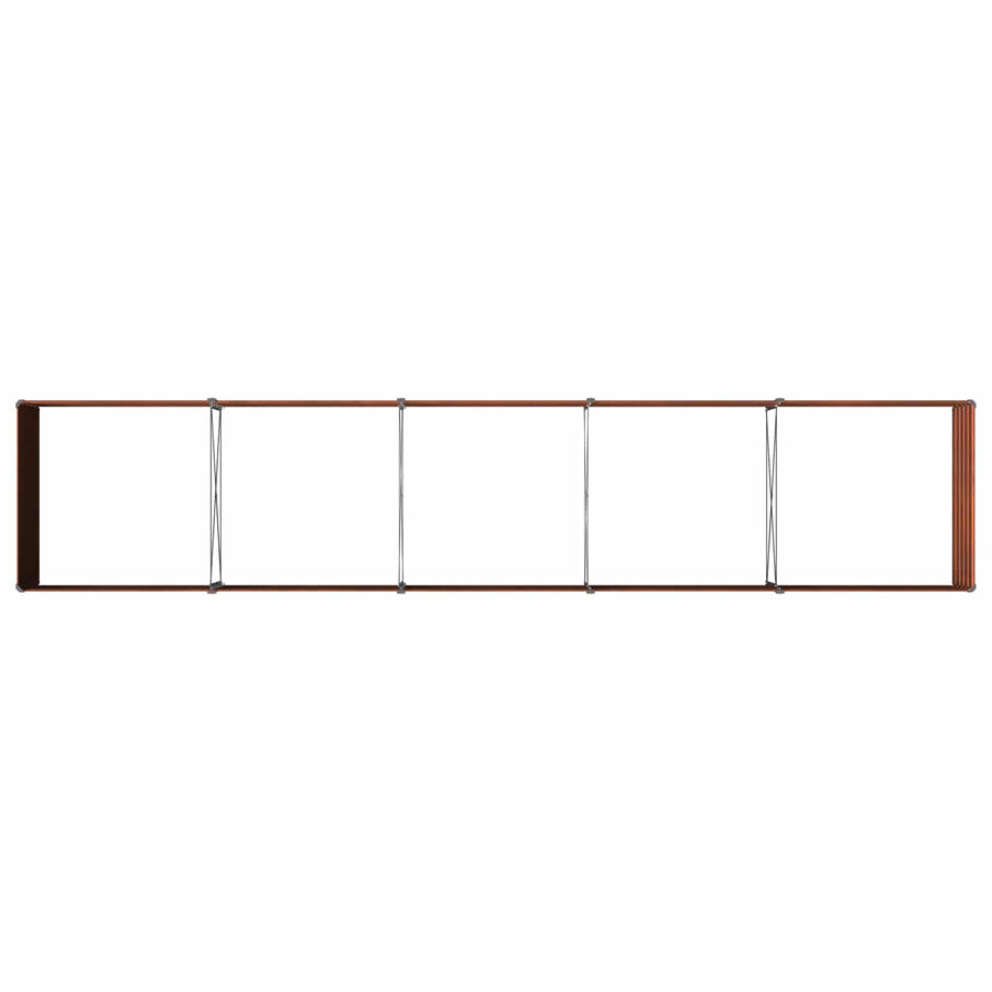 Raised Garden Bed Weathering Steel 400 x 80 x 55 cm
