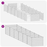 Raised Garden Bed Anthracite 480 x 80 x 55 cm cold-rolled steel - Low Angle