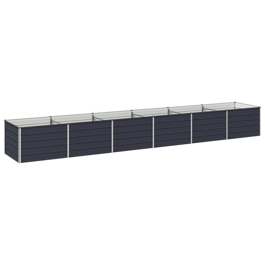 Raised Garden Bed Anthracite 480 x 80 x 55 cm Galvanised Steel