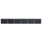 Raised Garden Bed Anthracite 480 x 80 x 55 cm Galvanised Steel