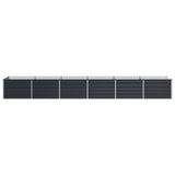 Raised Garden Bed Anthracite 480 x 80 x 55 cm cold-rolled steel - Side View