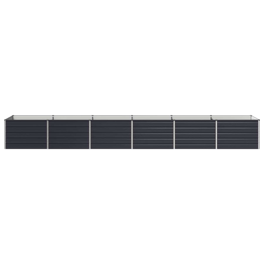 Raised Garden Bed Anthracite 480 x 80 x 55 cm Galvanised Steel