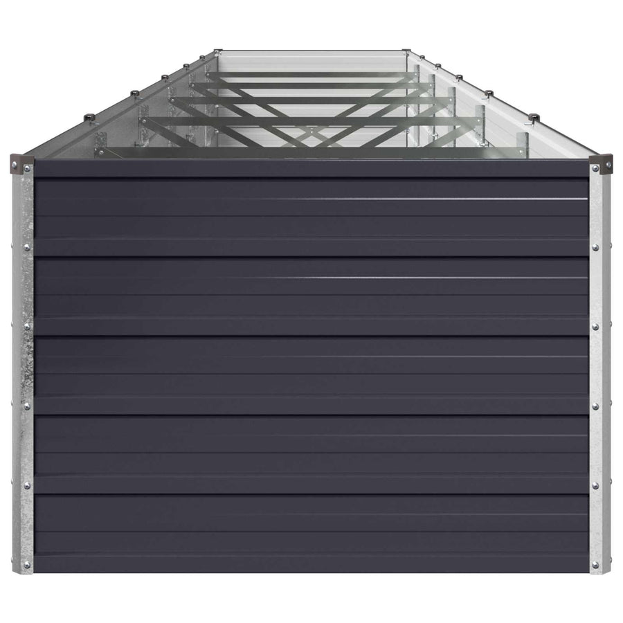 Raised Garden Bed Anthracite 480 x 80 x 55 cm Galvanised Steel