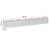 Raised Garden Bed Anthracite 480 x 80 x 55 cm cold-rolled steel - Extra Image